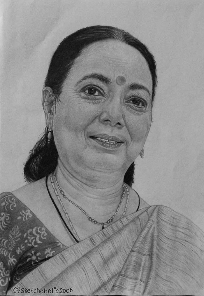 Realistic pencil portrait elderly man in suit by Sumit Kumar sketch artist Patna Bihar