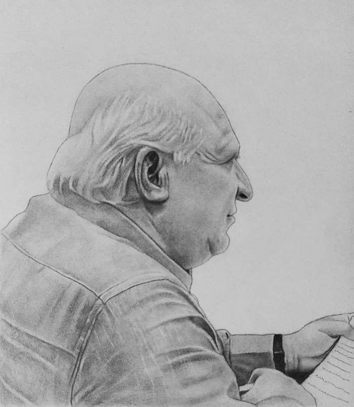 Pencil sketch old man side profile by Sumit Kumar sketch artist Patna Bihar
